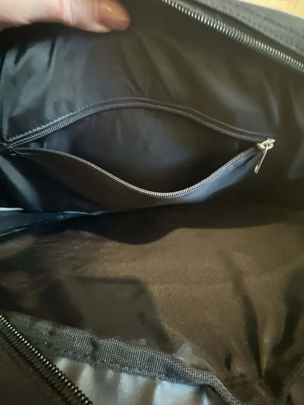 Eddie Bauer Black Nylon and Faux Leather Business Laptop Briefcase
